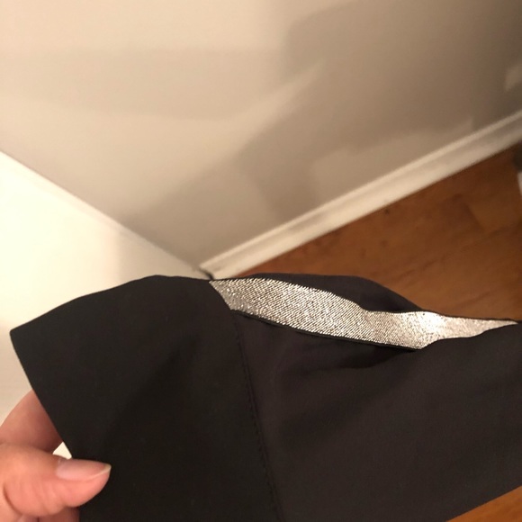 Black with shine silver blouse - Picture 3 of 5